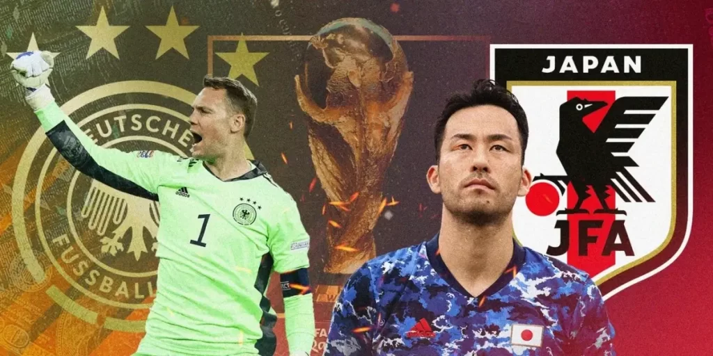 Germany vs Japan ফুটবল প্রতিদ্বন্দ্বিতা কেন্দ্রের মঞ্চ